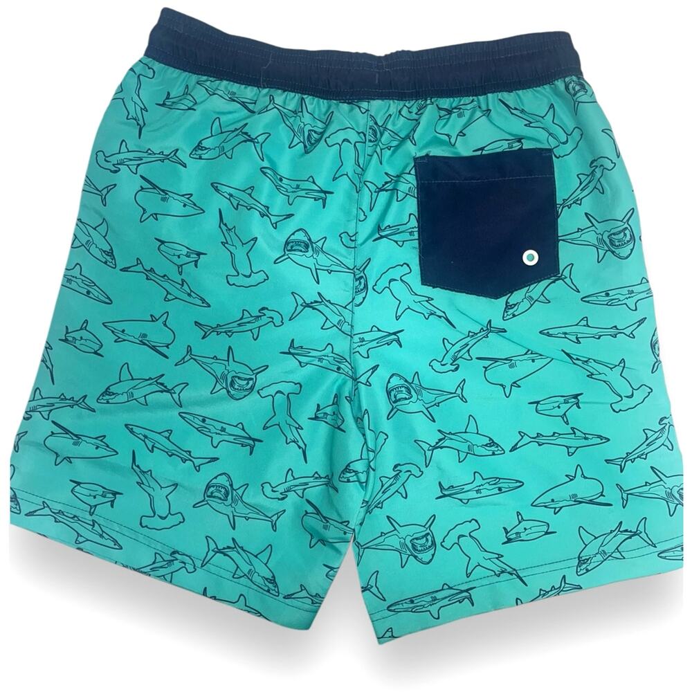 Tommy Bahama Kids Swim Trunks With Shark Print | Big Boys XL (14) Blue NWT - Picture 9 of 11